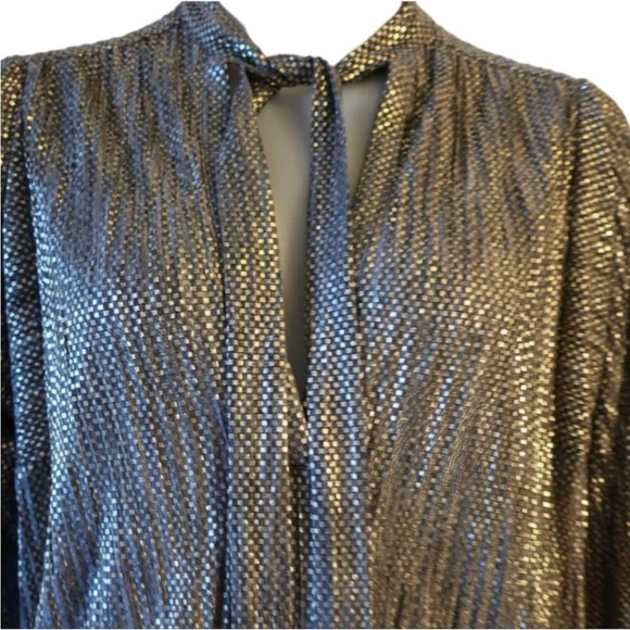 Sabina Musayev Gold and Silver Textured Dress - Picture 8 of 12